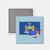 州ニューヨークのバードラブル：東部ブルーバード マグネット (正面/裏面)