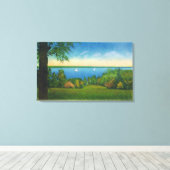 州ハイウィシーシーニックビューオブオワスコレイク キャンバスプリント (インサイチュ (ウッドフロア))