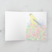 州バードオブアイオワイースタンゴールドフィンチバラ 空白の シーズンカード (内部)