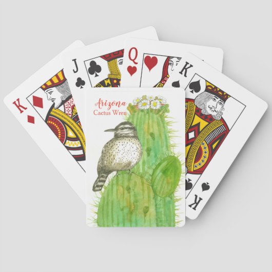 州バードオブアリゾナカボスウォレン水彩色 トランプ (裏面)