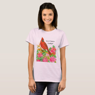 州バードオブウェストバージニア(鳥)ショウジョウコウカンチョウ水彩色 Tシャツ