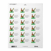 州バードオブサウスダコタフェアサント差出人住所 ラベル (フルシート)