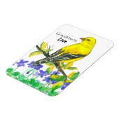 州バードオブニュージャージーアメリカンゴールドフィンチラブ マグネット (左側)