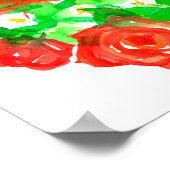 州バードオブニューヨークウォーターカラーブルーバード ポスター (角)