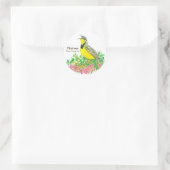 州バードオブモンタナウエスタンメドウラルクソンバード ラウンドシール (バッグ)