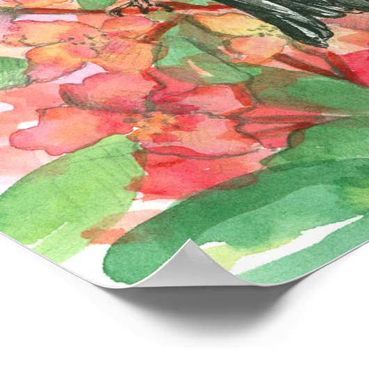 州バードオブワシントンアメリカンゴールドフィンチイエロー ポスター (角)