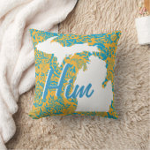 州パーソナライズされたフローラ又は任意のカラー枕 クッション (ブランケット)