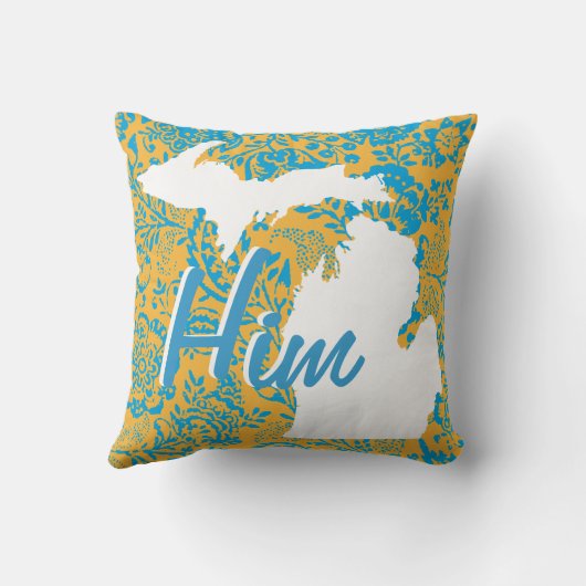 州パーソナライズされたフローラ又は任意のカラー枕 クッション (裏面)