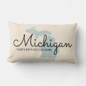 州パーソナライズされた装飾用クッション – ミシガン ランバークッション (正面)