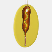 州フェアカーニバルコーンドッグコーンドッグマスタード セラミックオーナメント (右)