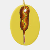 州フェアカーニバルコーンドッグコーンドッグマスタード セラミックオーナメント (裏面)