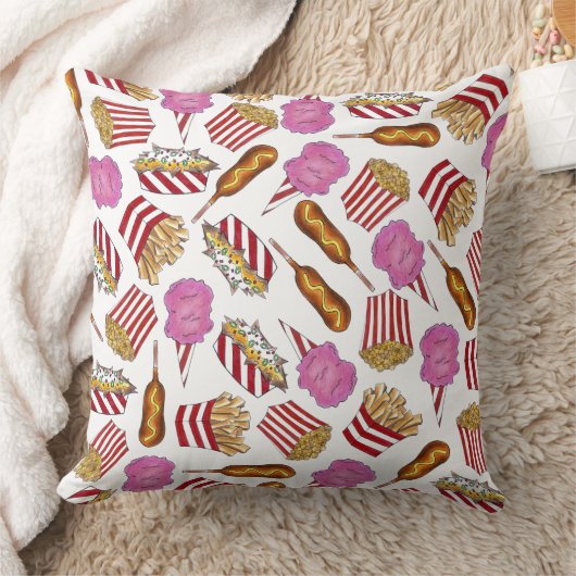 州フェアカーニバルフーズ綿菓子ポップコーン クッション (ブランケット)