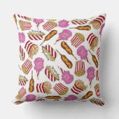 州フェアカーニバルフーズ綿菓子ポップコーン クッション (正面)