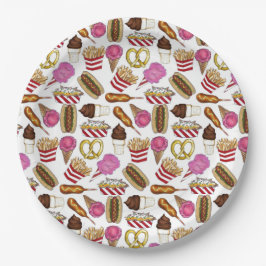 州フェアカーニバルフードナチョスコットンキャンディ ペーパープレート