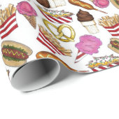 州フェアカーニバルフードナチョスコットンキャンディ ラッピングペーパー (ロールコーナー)