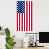 州フラグの正しい垂直統一された表示 ポスター (ホームオフィス)