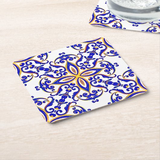 州フランスのの スクエアペーパーコースター (アングル)