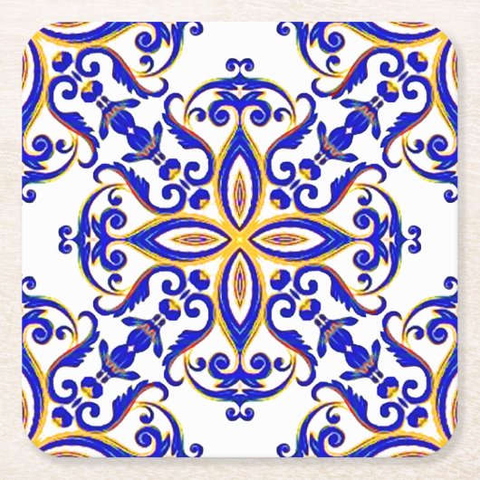 州フランスのの スクエアペーパーコースター (正面)