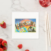 州フロリダFLオールドヴィンテージ旅行記念品 スタンダードカクテルナプキン (インサイチュ)