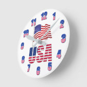 州フ統一されたラグデザイン ラウンド壁時計 (傾斜)