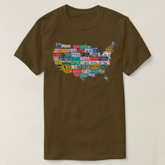 州プレートUSA Tシャツ (デザイン正面)