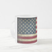 州マグカップ/アメリカ国旗 フロストグラスマグカップ (正面左)