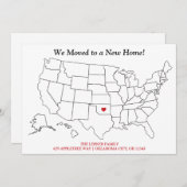 州マ統一されたップ新しいホーム移動 案内状 (正面/裏面)