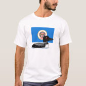 州ミネソタ州のバードラブル：コモン・ロン Tシャツ (正面)