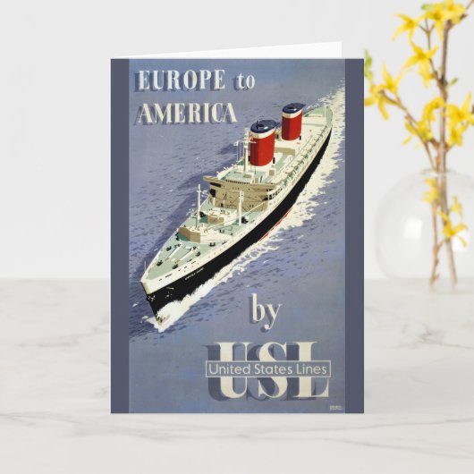 州ラインのヴィンテージ統一された旅行ポスター カード (黄色い花)