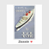 州ラインのヴィンテージ統一された旅行ポスター シール (シート)