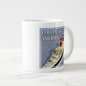 州ラインのヴィンテージ統一された旅行ポスター ジャンボコーヒーマグカップ