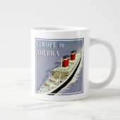 州ラインのヴィンテージ統一された旅行ポスター ジャンボコーヒーマグカップ