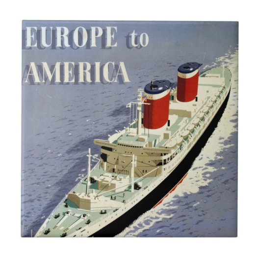 州ラインのヴィンテージ統一された旅行ポスター タイル (正面)