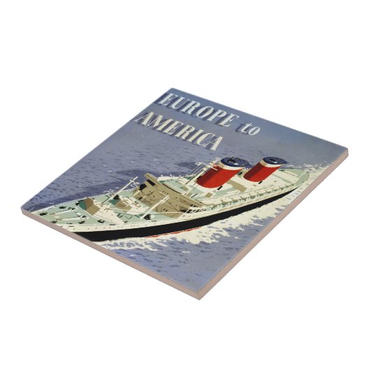 州ラインのヴィンテージ統一された旅行ポスター タイル (側面)