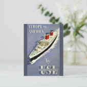 州ラインのヴィンテージ統一された旅行ポスター ポストカード (スタンド正面)