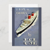 州ラインのヴィンテージ統一された旅行ポスター ポストカード (正面/裏面)