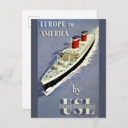 州ラインのヴィンテージ統一された旅行ポスター ポストカード (正面/裏面)