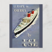 州ラインのヴィンテージ統一された旅行ポスター ポストカード (正面)