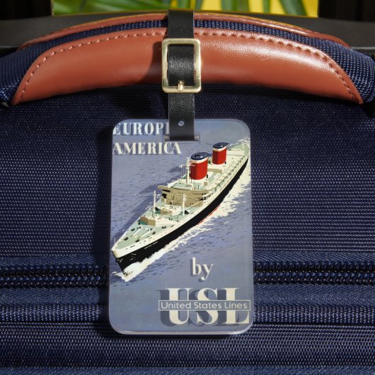州ラインのヴィンテージ統一された旅行ポスター ラゲッジタグ (正面インサイチュ2)