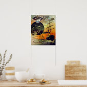 州ラインヴィンテージクルーズシップ旅行アート ポスター (キッチン)