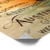 州ラインヴィンテージクルーズシップ旅行アート ポスター (角)