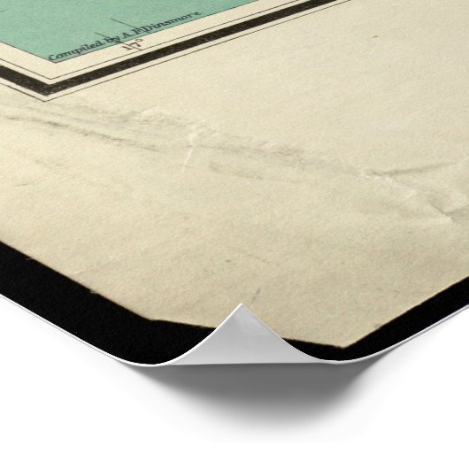 州ルイジアナヴィンテージの地図 ポスター (角)