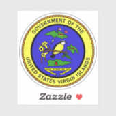 州ヴァージン諸島統一されたの紋章 シール (シート)
