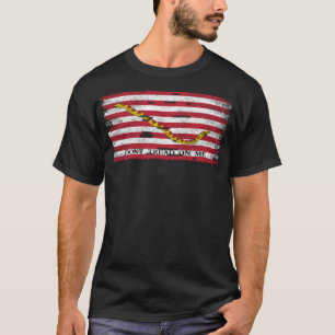 州ヴィンテージの海軍ジャッキ統一されたー国旗 Tシャツ