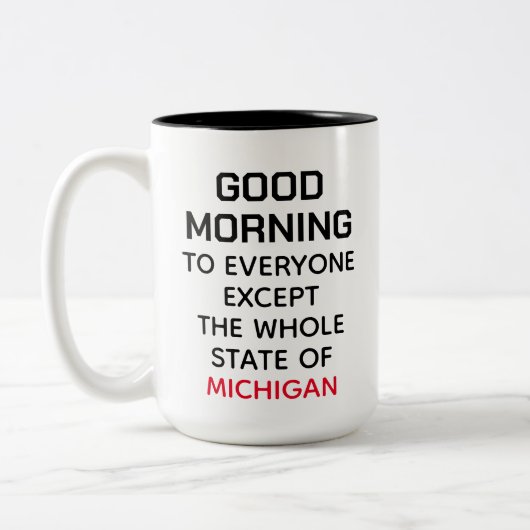 州以外の皆さんおはよう ツートーンマグカップ (左)