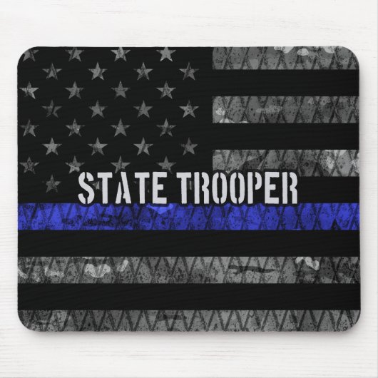 州動揺してトルーパー警察旗 マウスパッド (正面)