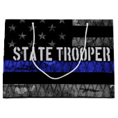 州動揺してトルーパー警察旗 ラージペーパーバッグ (正面)