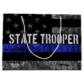 州動揺してトルーパー警察旗 ラージペーパーバッグ (裏面)