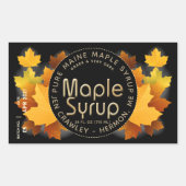 州名とSugarmaker（バッチおよび日付）の更新 長方形シール (正面)