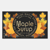 州名とSugarmaker（バッチおよび日付） 長方形シール (正面)